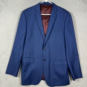 Combatant Gentlemen Wool Blazer Mens 44L Summit Slim Blue EUC